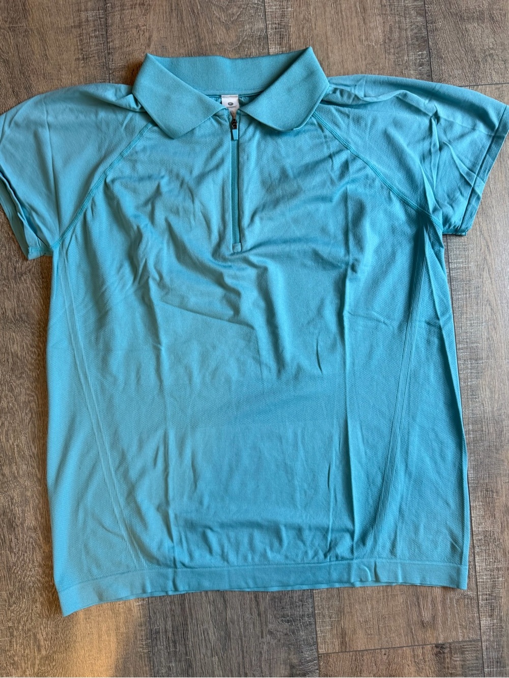 90 Degree By Reflex Women's Zip Polo Tee - blue